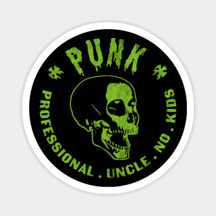 PUNK Professional Uncle No Kids Funny Skull Punk Rocker Magnet